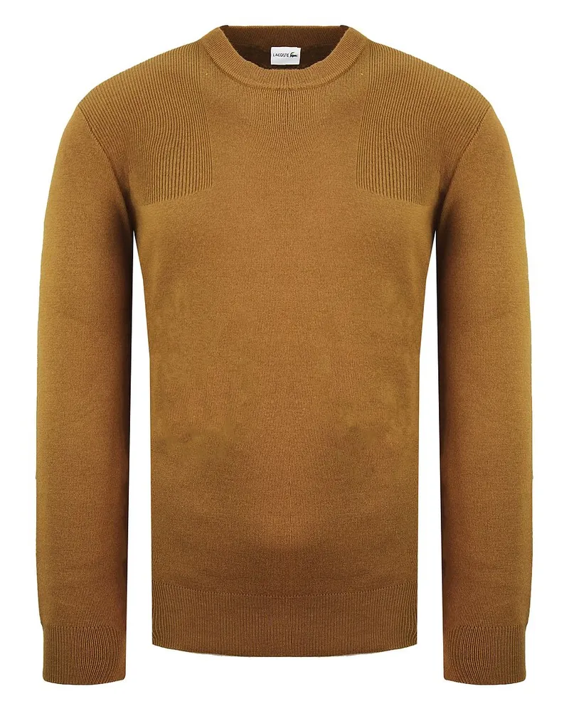 Lacoste Plain Mens Brauner Pullover Braun