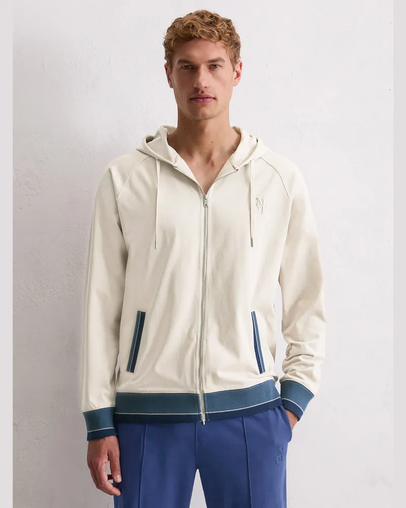 Marc O'Polo Kapuzensweatjacke Heavy Jersey Grau