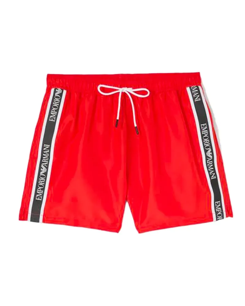 Emporio Armani Badehose Eagle GA für Herren - Rot Rot