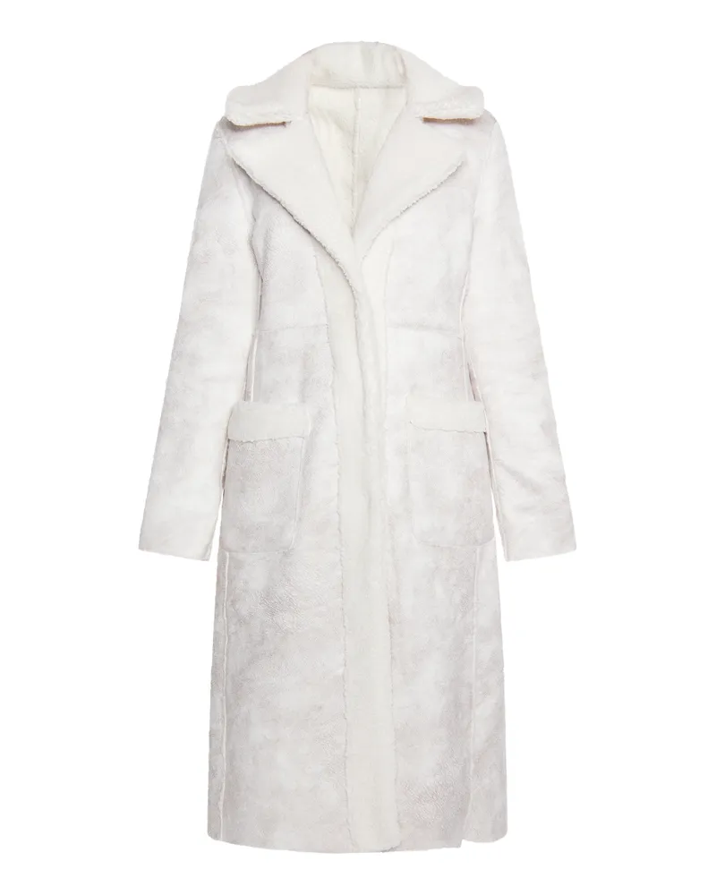 Usha Fake-Fur-Mantel für Damen - Wollweiß Wollweiß