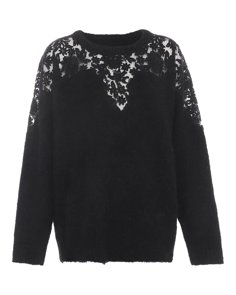 FAINA Pullover Damen schwarz Schwarz
