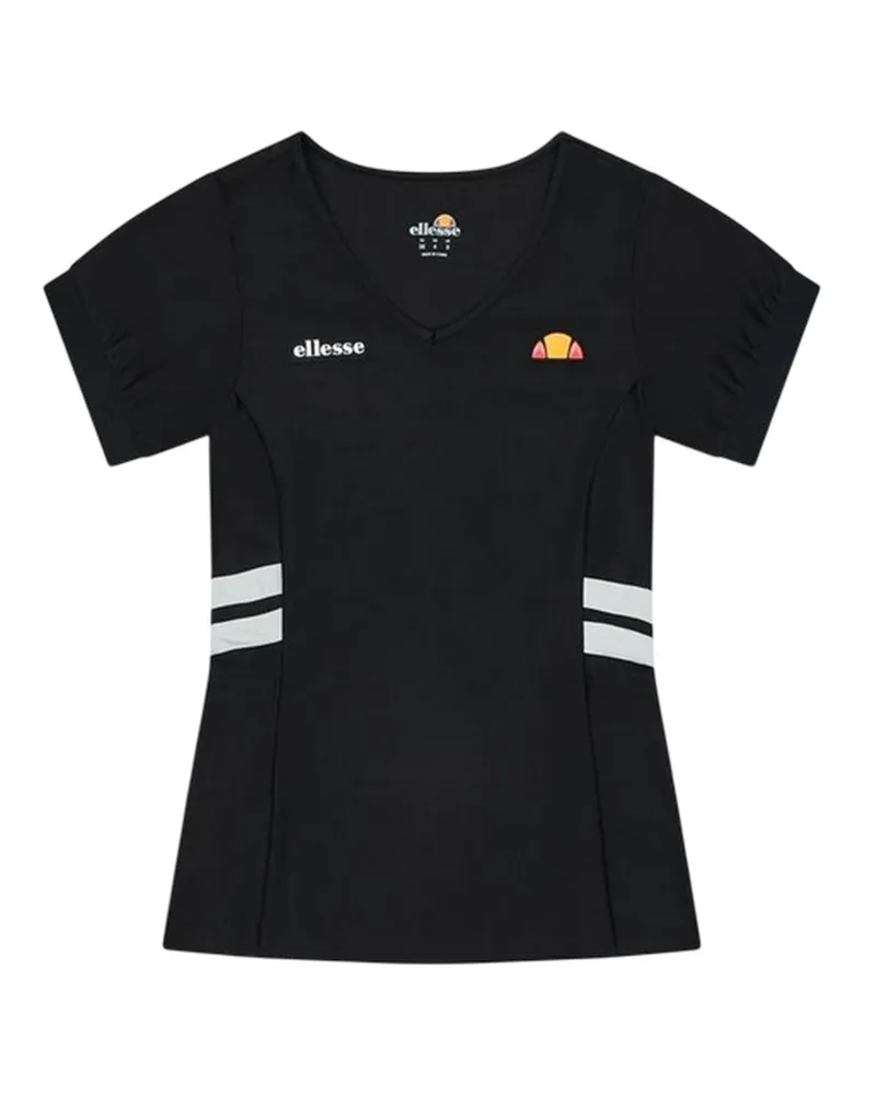 Ellesse Lowery" T-Shirt für Damen, V-Ausschnitt (Schwarz Schwarz