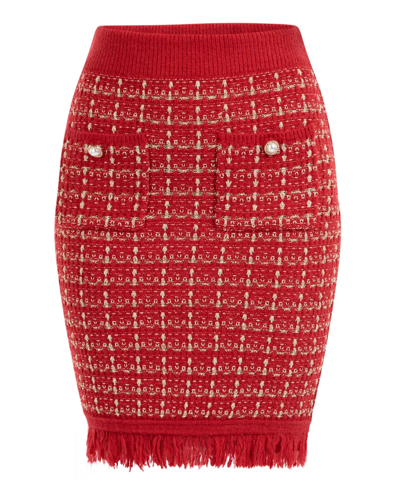 FAINA jupe en tricot koosh Rot