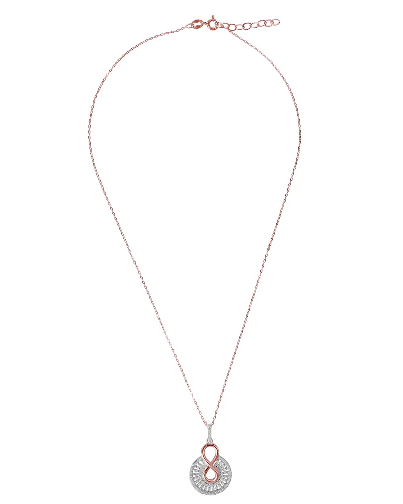 Orphelia Frida' Damenkette mit Anhänger aus 925er Sterlingsilber, Silber/Rosé, ZH-7437 Silber