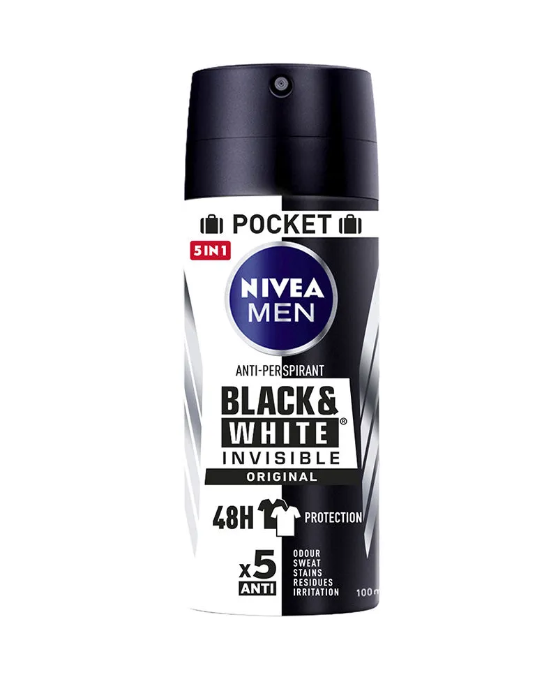 Nivea Men Black &amp White Invisible Deo Vapo 100 ml 