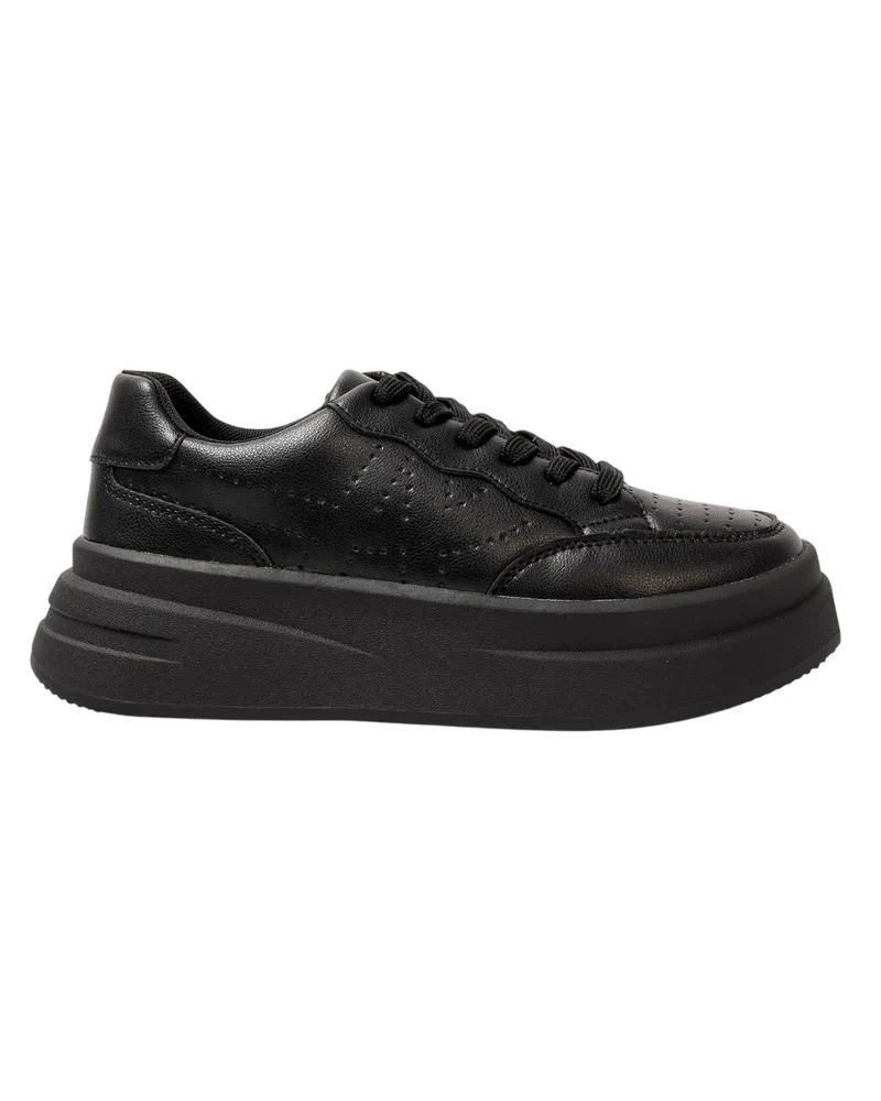 Kappa Ari" Sneaker für Damen, Plattform-Absatz (Schwarz Schwarz