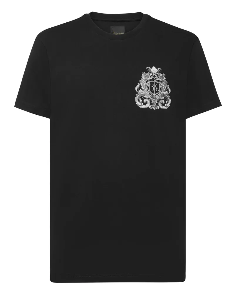 Billionaire T-Shirt Rundhalsausschnitt Ss Crest Barock Schwarz