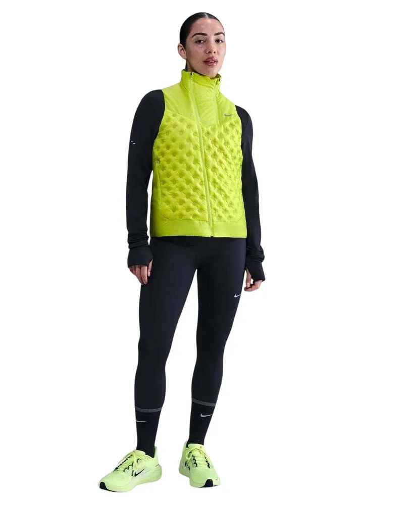 Nike Repel Aeroloft" Weste für Damen, Therma-Fit (Cyber-Grün Limettengrün