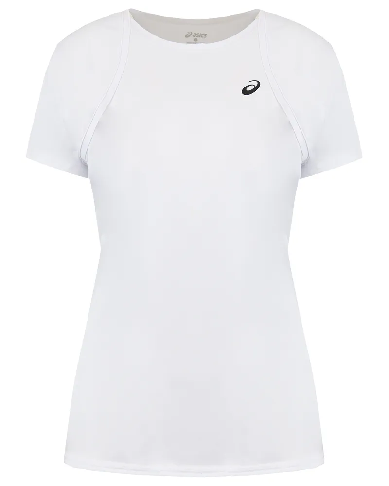 Asics Logo Womens White T-Shirt Weiß