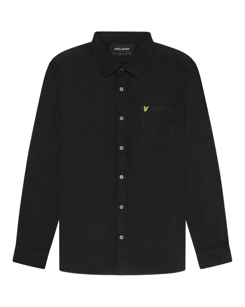 Lyle & Scott Hemd für Herren, Twill (Schwarz Schwarz