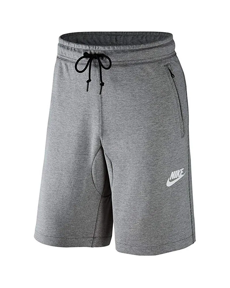 Nike Herren Fleece Shorts Grau mit Reißverschlusstaschen Grau