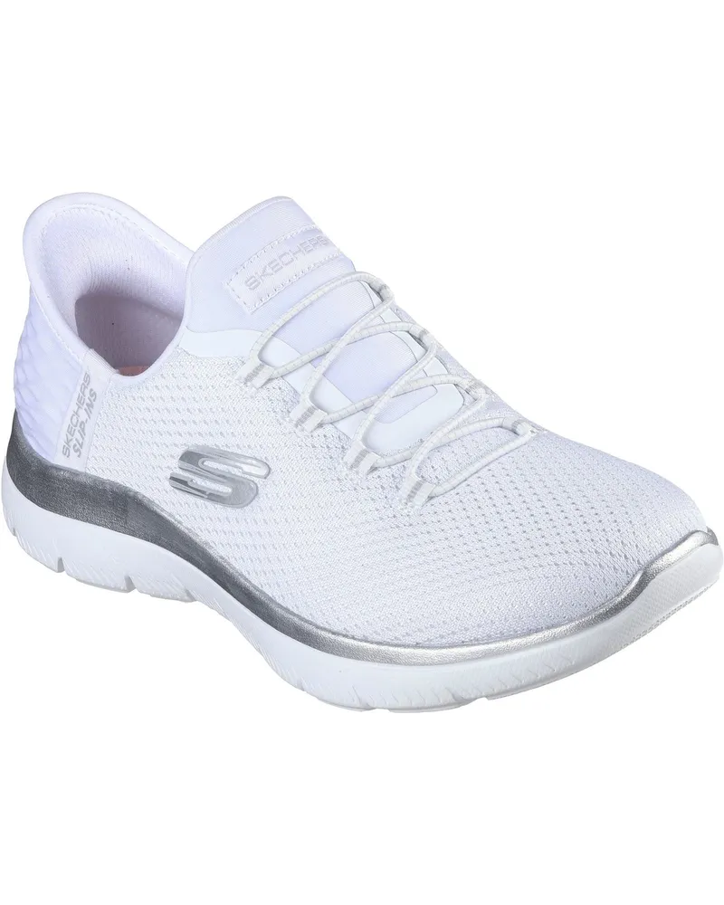 Skechers Summits Diamond Dream Textile Damen Sneakers Weiß/Silber Weiß
