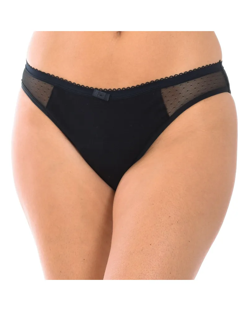 DIM D0BDS Women's Heavy Flow Menstruations Slip Panty Schwarz
