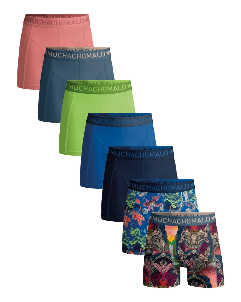 Muchachomalo Herren Boxer Shorts - 7er Pack - Herren Unterwäsche Mehrfarbig