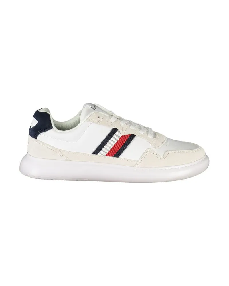 Tommy Hilfiger Weiße Leder Herren Sneaker Weiß