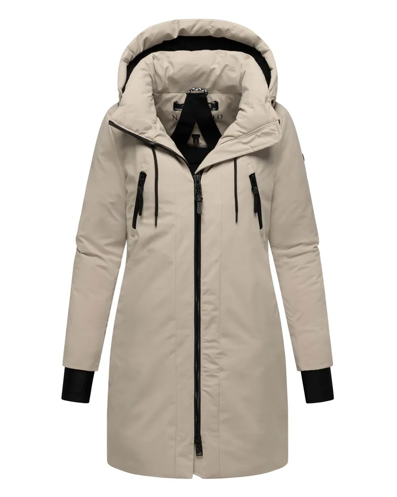NAVAHOO Damen Winter Parka WINTERZART mit 5.000 mm Wassersäule & Kapuze Grau