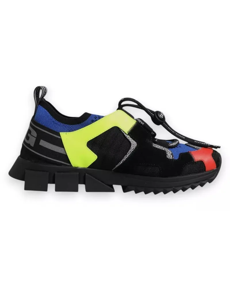 Dolce & Gabbana Mehrfarbige Mesh Sorrento Trekking Sneakers Schuhe Mehrfarbig