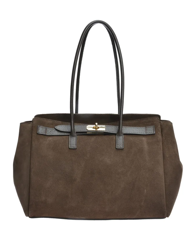 Isabella Rhea Kastanienbraun Rindsledertasche Dunkelbraun