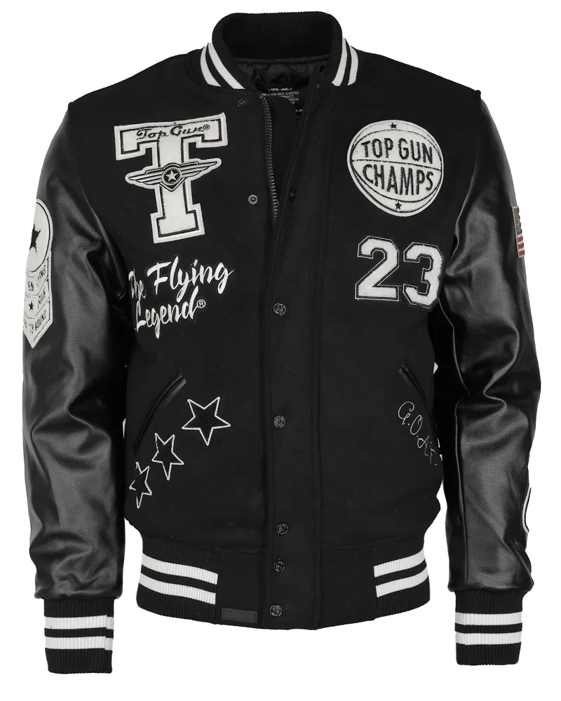 Top Gun Collegejacke TG20213031 - Schwarz Schwarz