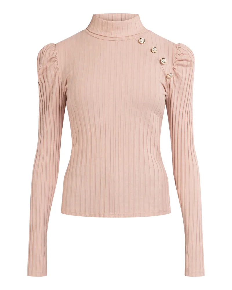 My Mo Rippstrickpullover Damen Rosa Rosa