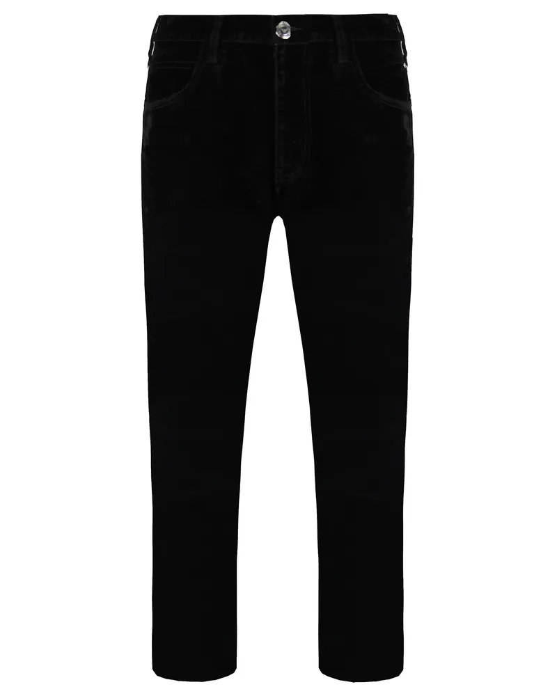 Giorgio Armani Emporio  J85 Regular Fit Damen Samt-Hosen Schwarz