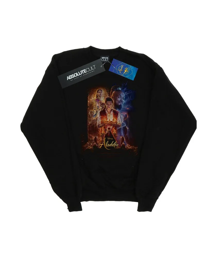 Disney Aladdin Movie Poster" Sweatshirt für Damen (Schwarz Schwarz