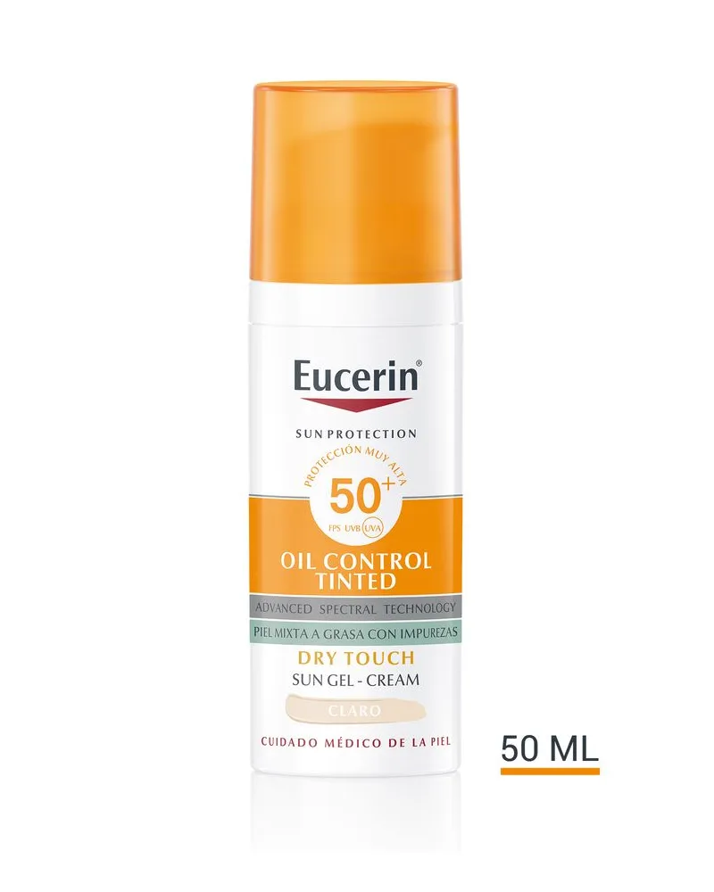 Eucerin Sonnenschutz Oil Control Dry Touch Gel-creme Farbe Spf50+ #light 50 ml 