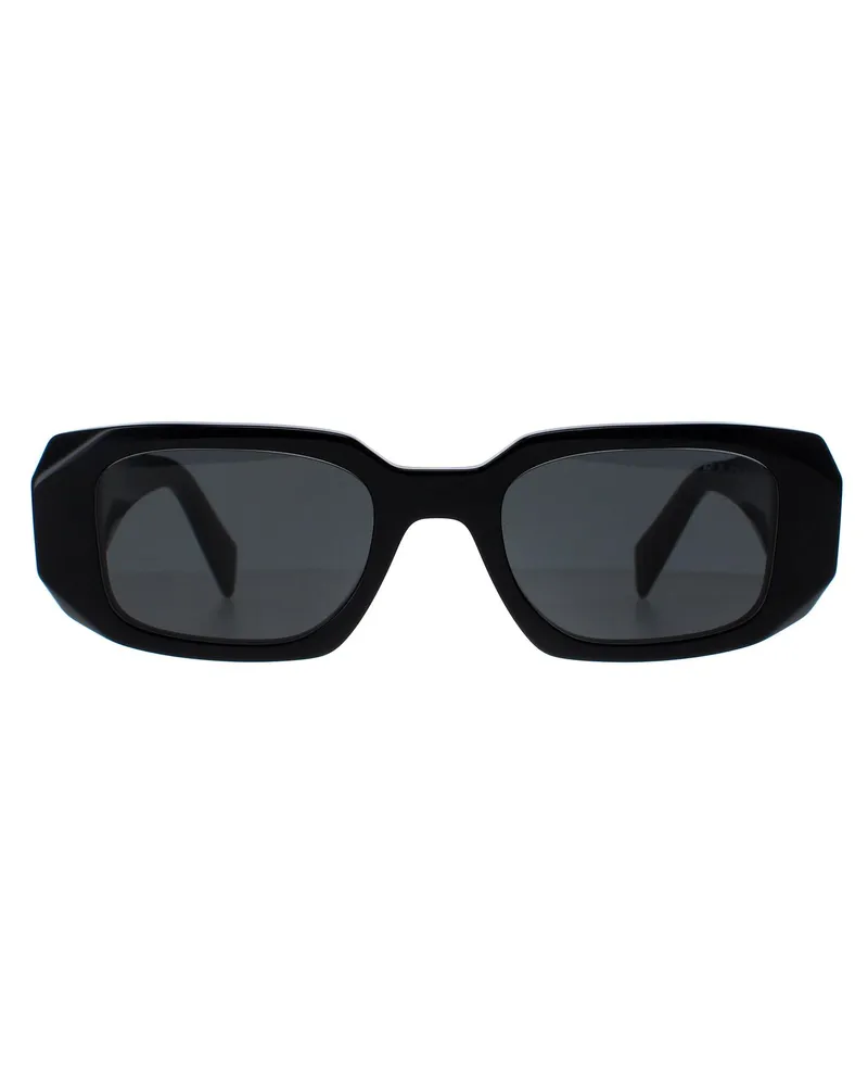 Prada Rectangle Womens Schwarz Dunkelgrau PR17WS Schwarz