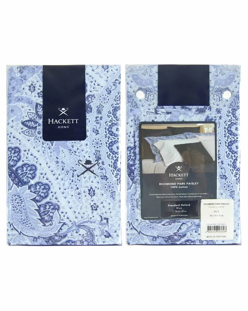 Hackett Hackett Home Richmond Park Paisley Blue Oxford Pillowcase H Richpark Oxfordpl Marineblau