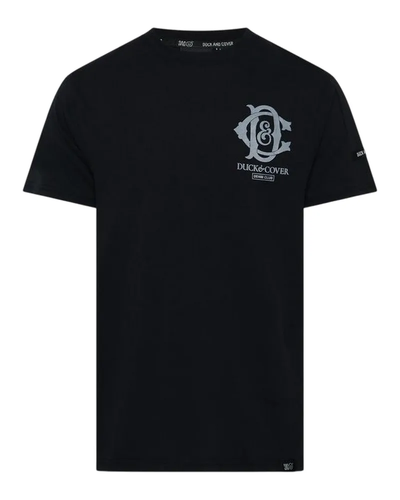Duck and Cover Randolph" T-Shirt für Herren (Schwarz Schwarz