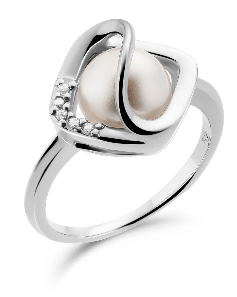 Orphelia Damen-Ring Sterling-Silber 925 – Silber ZR-7471 Weiß