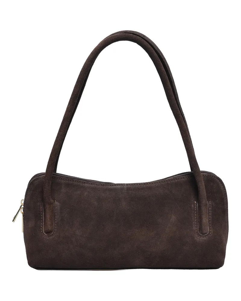 Luisa Vannini Zweifarbig Rindsledertasche Dunkelbraun