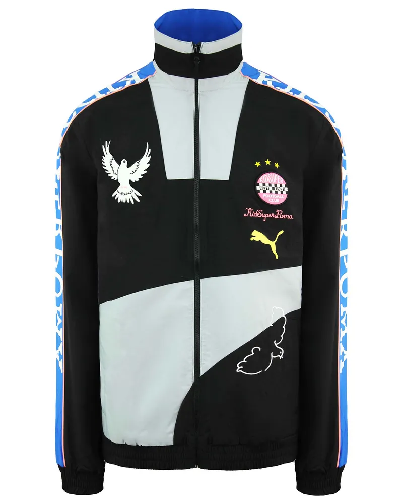 Puma x Kidsuper Studios Langarm Zip Up Blue Herren Track Jacke 598461 01 Schwarz
