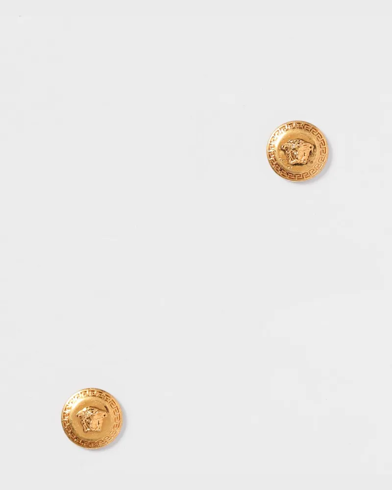 Versace Medusa-Kopf Ohrstecker Beige