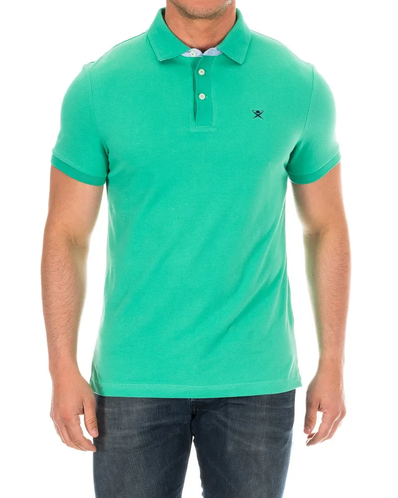 Hackett Kurzarm-Poloshirt für Herren mit Reverskragen HM561798 Grün