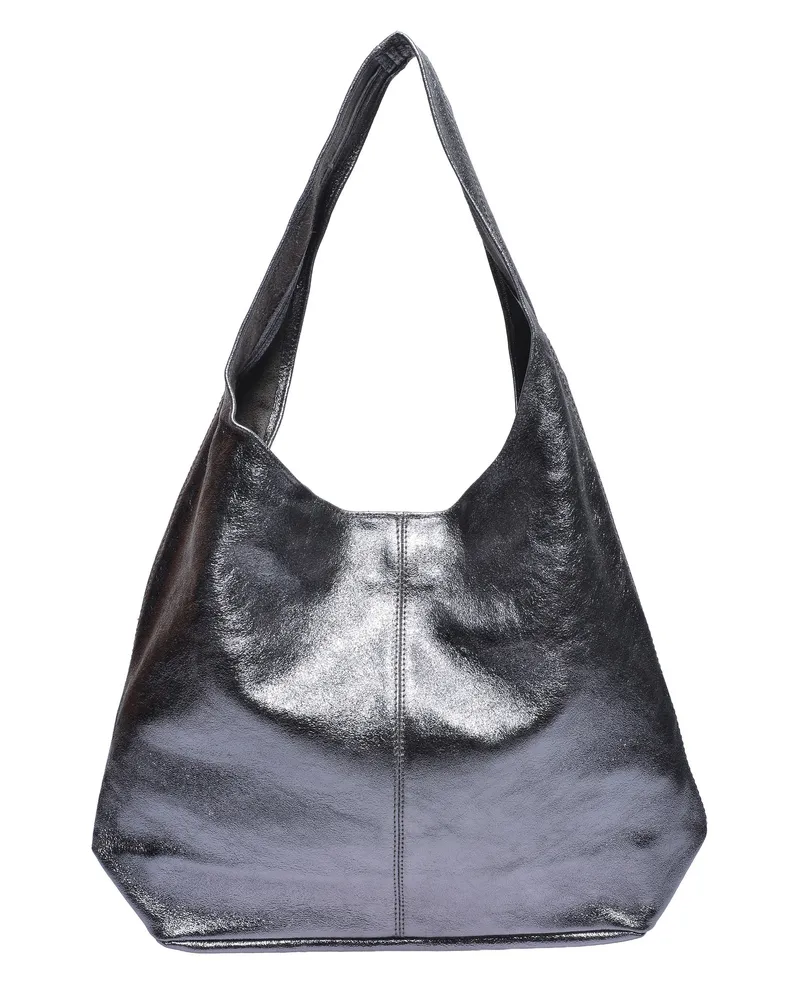 Luisa Vannini Grau Rindsledertasche Grau