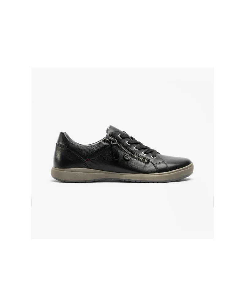 Josef Seibel Caren 12 Damen Leder Sneakers Schwarz Schwarz