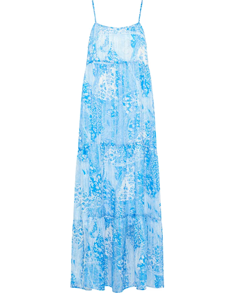 IZIA Maxikleid Damen blau weiss Blau