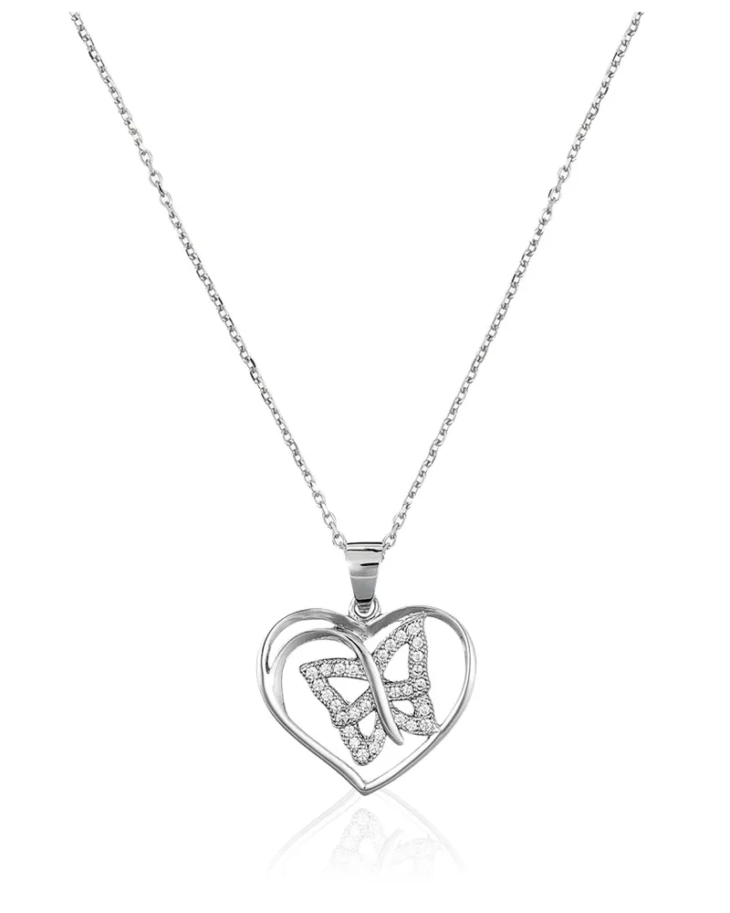 Orphelia Damen-Kette aus 925er Sterlingsilber mit Anhänger – Silber ZH-4878 Silber