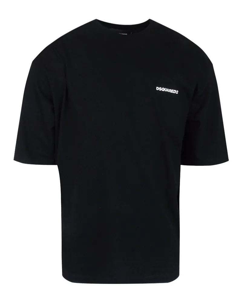 Dsquared2 T-shirt Mit Auffälligem Rückenlogo, Schwarz Schwarz