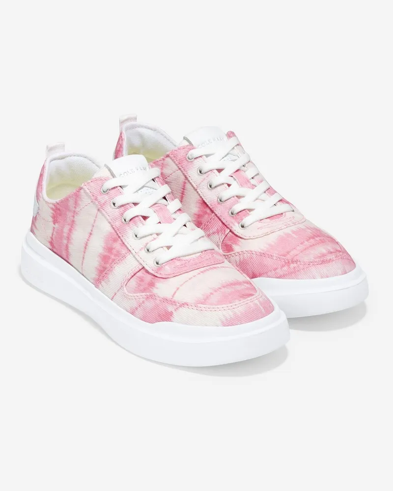 COLE HAAN GrandPro Rally Canvas 100% Baumwolle Frauen Rosa Ikat Print/Optic Weiß Trainer Rosa