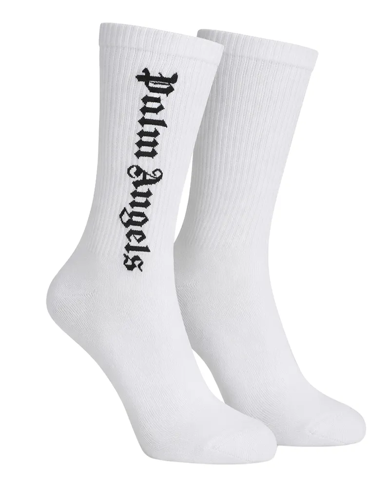 Palm Angels Herren lange Baumwollsocken PMRA001C99FAB0020110 - Weiß Weiß