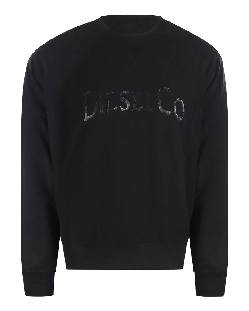 Diesel Sweatshirt mit monotone Logo - Schwarz Schwarz