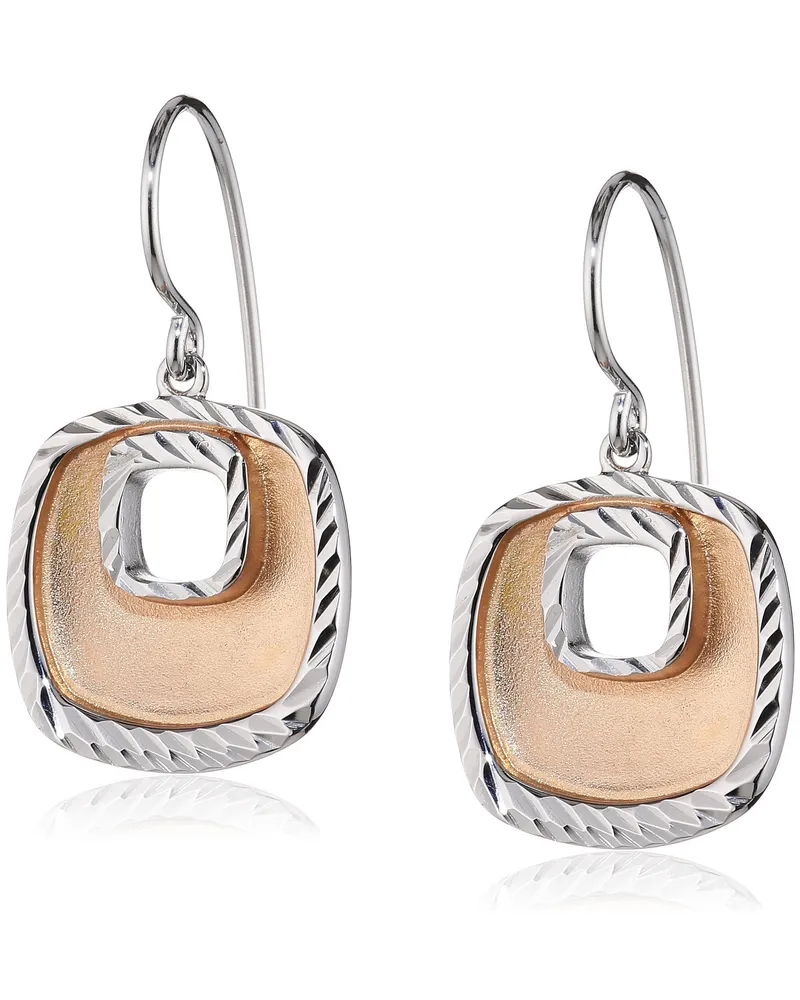 Orphelia Tropfenohrringe für Damen, 925er Sterlingsilber, Silber/Roségold ZO-5188 Silber
