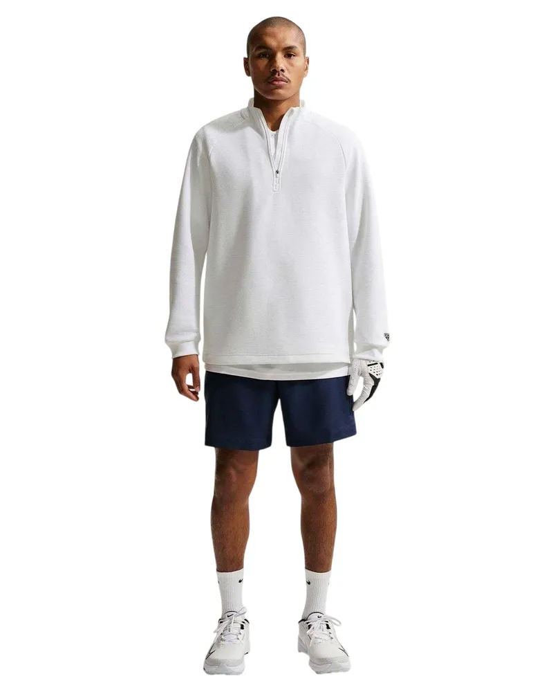 Nike Pullover für Herren, mit halbem Reißverschluss, Langärmlig (Weiß Weiß