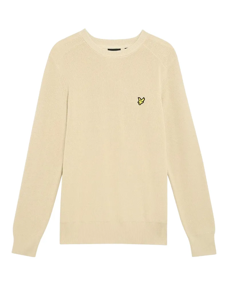 Lyle & Scott Pullover für Herren, gerippt, Raglanärmel (Grau-Taupe Grau