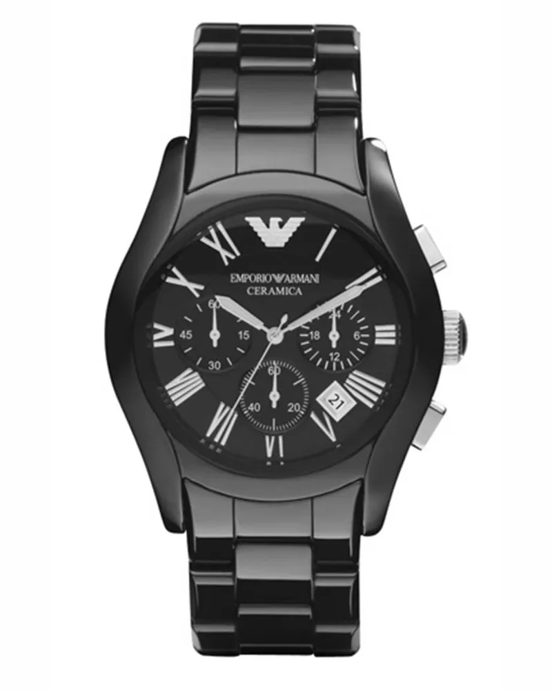 Emporio Armani Herren-Keramik-Chronographenuhr AR1400 Schwarz