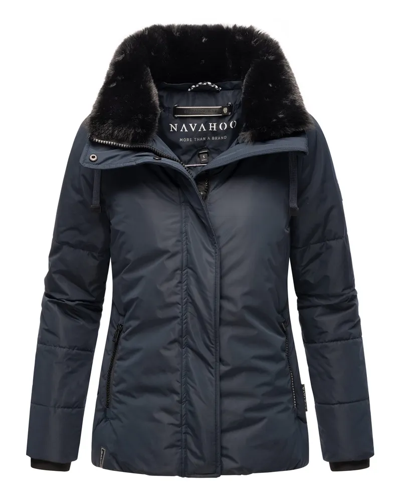 NAVAHOO Frostii Damen Winterjacke – leicht & kuschelig Blau