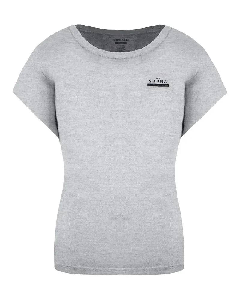 Supra Footwear Kurzarm rund Halsgrau Womens International T-Shirt 192223 020 Grau