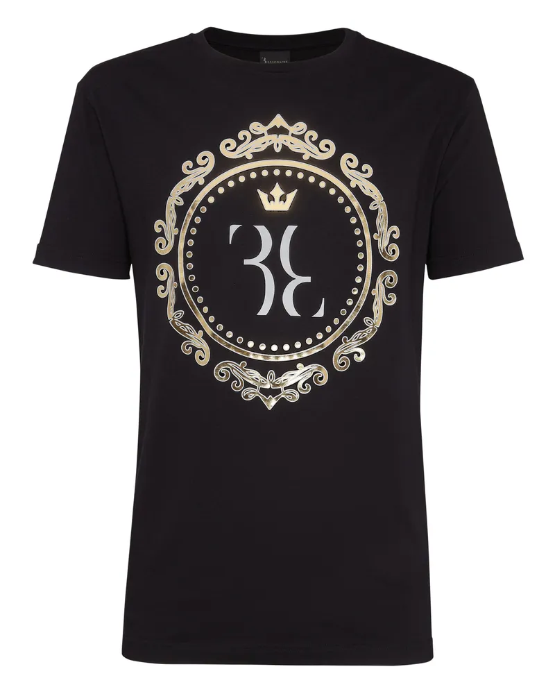 Billionaire T-Shirt mit Rundhals, Baroque - Schwarz Schwarz